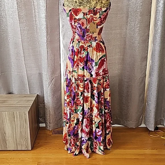 NWT ANTHROPOLOGIE Abel the Label Smocked Retro Dress Violet - Picture 4 of 6